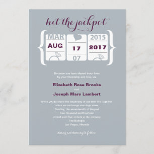 Convite de Casamento de Caça-Níquel