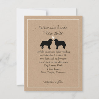 Convite de Casamento de Cães da Montanha de Berna
