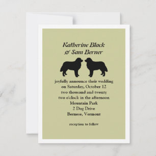 Convite de Casamento de Cães da Montanha de Berna