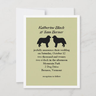 Convite de Casamento de Cães da Montanha de Berna