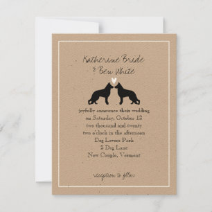 Convite de Casamento de Cães Pastor Alemão