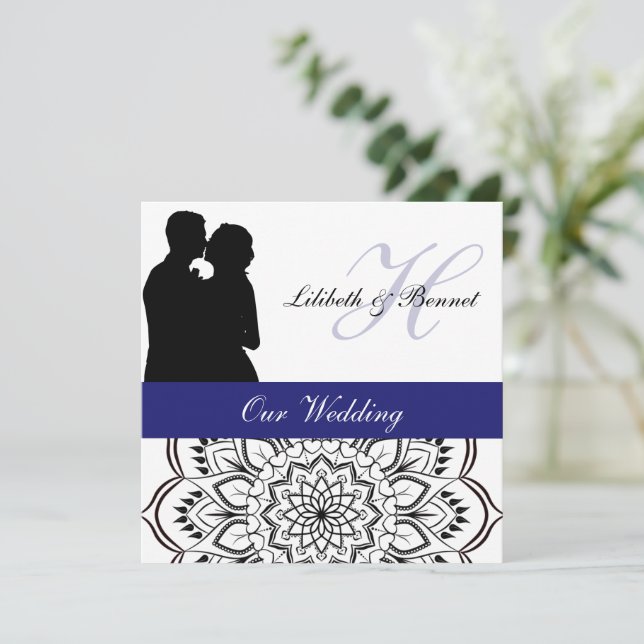 Convite de Casamento de Casal Elegante (Em pé/Frente)