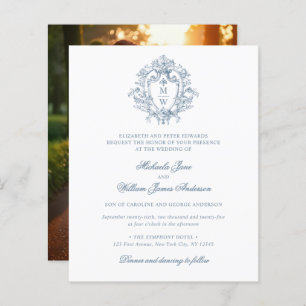 Convite De Casamento De Casamento De Crest Regênci