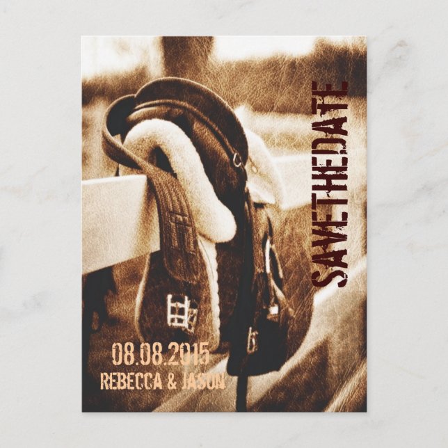 Convite de casamento de caubói ocidental rústico p (Frente)