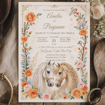 Convite de Casamento de Cavalo