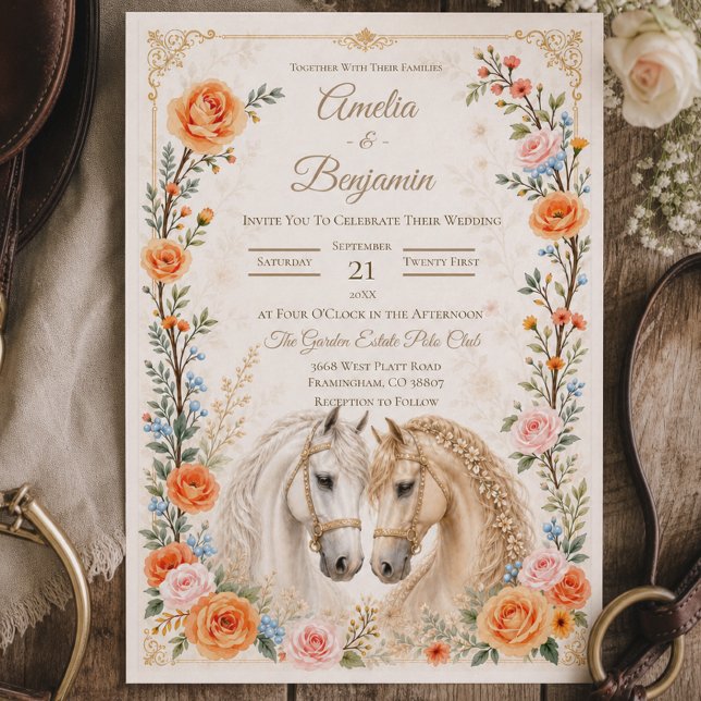 Convite de Casamento de Cavalo (Criador carregado)
