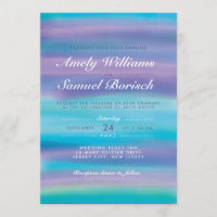 Convite De Casamento De Céu Azul-Vidro