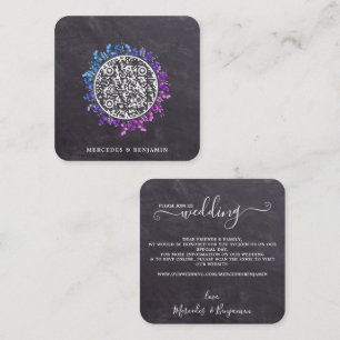 Convite de casamento de Código de QR de Eucalyptus