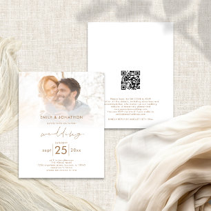 Convite de casamento de Código QR da Sobreposição 