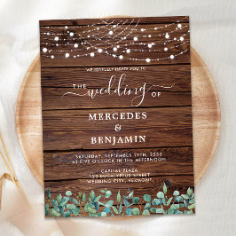 Convite de casamento de Código QR das Luzes de Cad