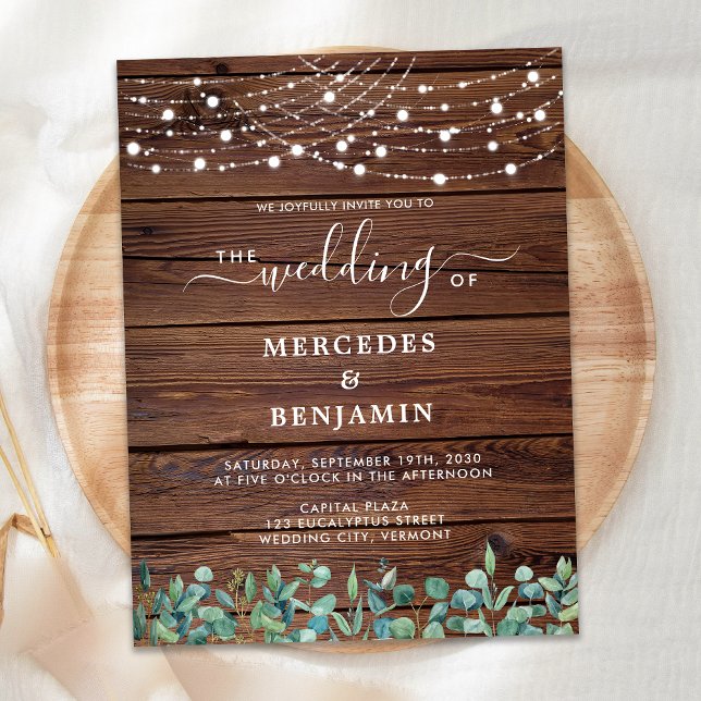 Convite de casamento de Código QR das Luzes de Cad (Criador carregado)