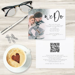 Convite de casamento de Código QR de Foto do Scrip