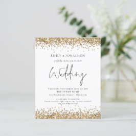 Convite de casamento de Código QR de Glitter Doura