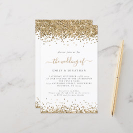 Convite de casamento de Código QR de Glitter Doura