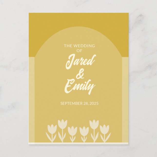 Convite de Casamento de Código QR do Estilo de Arc (Frente)