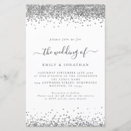 Convite de casamento de Código QR do Glitter do Pr