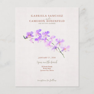 Convite de casamento de Código QR Floral do Terrac