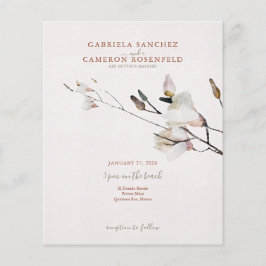 Convite de casamento de Código QR Floral do Terrac