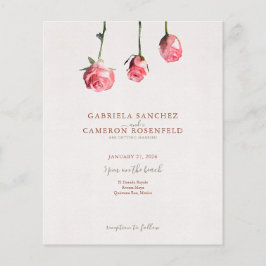 Convite de casamento de Código QR Floral do Terrac