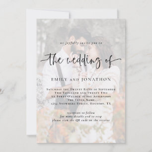 Convite de Casamento de Código QR para Sobreposiçã