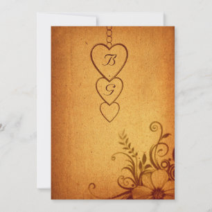 Convite De Casamento De Composição Vintage