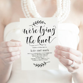 Convite de casamento de COR EDITÁVEL REC de Elegân