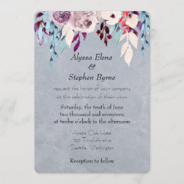 Convite De Casamento De Cortina Floral