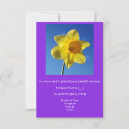 Convite De Casamento De Daffodil Amarelo Feliz