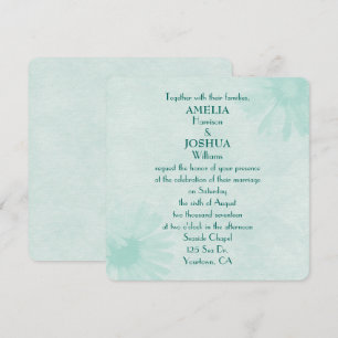 Convite de Casamento de Daisy Verde de Mot Mint