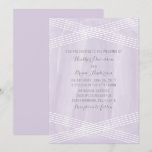 Convite de casamento de Deco de Aquarela Puro