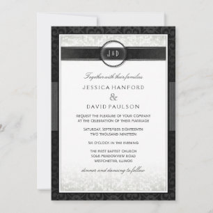 Convite de casamento de Deco de Arte de Simplicida
