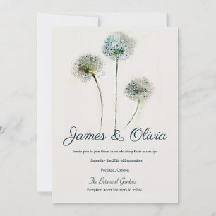 Convite de Casamento de Dente-de-Leão