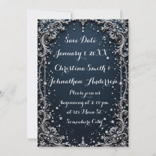 Convite de Casamento de Design Elegante