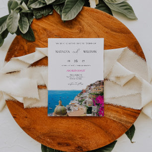 Convite De Casamento De Destino Da Costa Amalfi