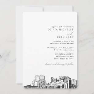 Convite de Casamento de Destino de Myrtle Beach