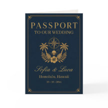 Convite de Casamento de Destino Passaporte Tropica