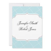 Convite De Casamento De Diamante Azul Aqua