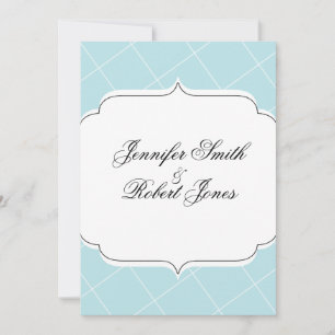 Convite De Casamento De Diamante Azul Aqua