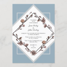 Convite de Casamento de Disias Desenhadas em Tinta