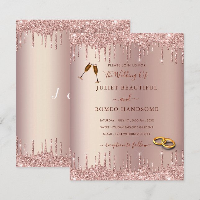Convite De Casamento De Drives De Lente De Lente D (Frente/Verso)