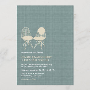 Convite de casamento De Eames De Cabeça Perfeito