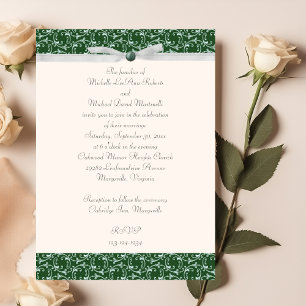Convite De Casamento De Emerald Green Florentine