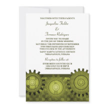 Convite de casamento de engrenagens Steampunk, ver
