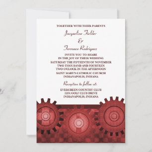 Convite de casamento de engrenagens Steampunk, Ver