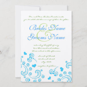 Convite de casamento de espiral de abelha branca