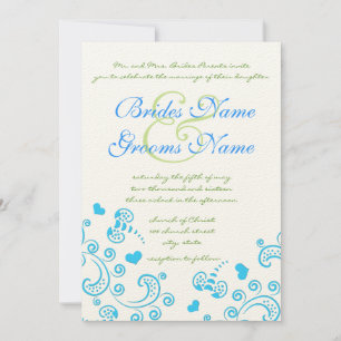 Convite de casamento de espiral de abelha branca