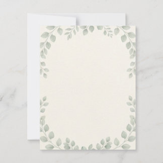 Convite de Casamento de Eucalipto Botânico Minimal