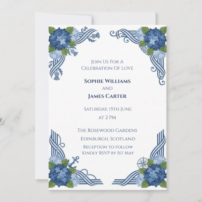 Convite de Casamento de Eucalipto Verde (Frente)