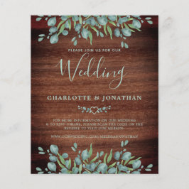 Convite de casamento de Eucalyptus com Código QR R