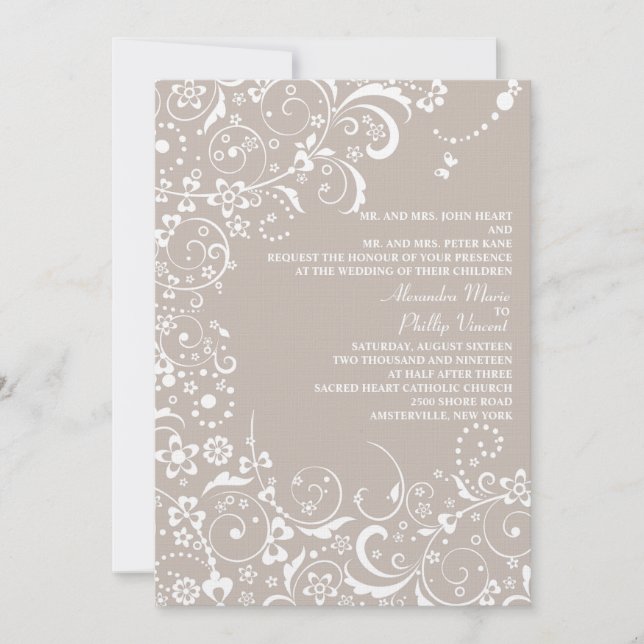 Convite de casamento de fantasia (Frente)